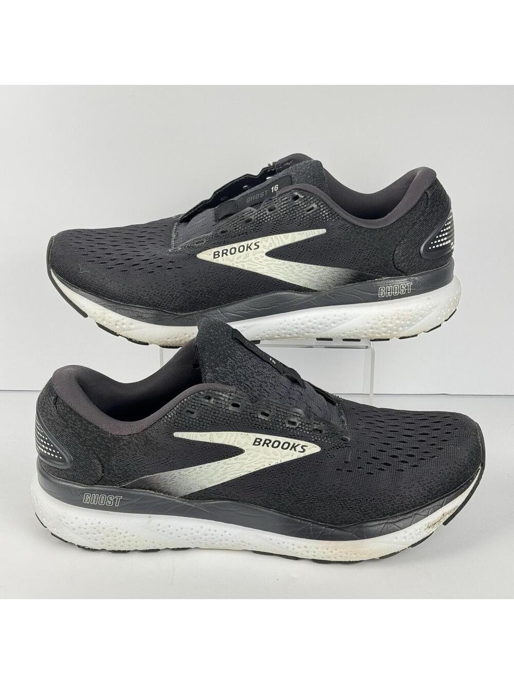 Brooks Brothers Ghost 16 Womens Size 10 Running Shoes Black White 1204071B090
